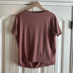 Lululemon Back in Action short sleeved shirt.